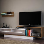 TV Unit Asos - White, Walnut