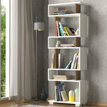 Bookshelf Blok - White, Walnut
