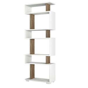 Bookshelf Blok - White, Walnut