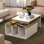 Coffee Table Kolarado - White, Wanut