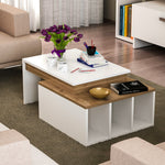 Coffee Table Kolarado - White, Wanut