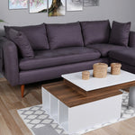 Coffee Table Kolarado - White, Wanut