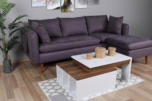 Coffee Table Kolarado - White, Wanut