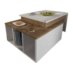 Coffee Table Kolarado - White, Wanut