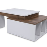 Coffee Table Kolarado - White, Wanut