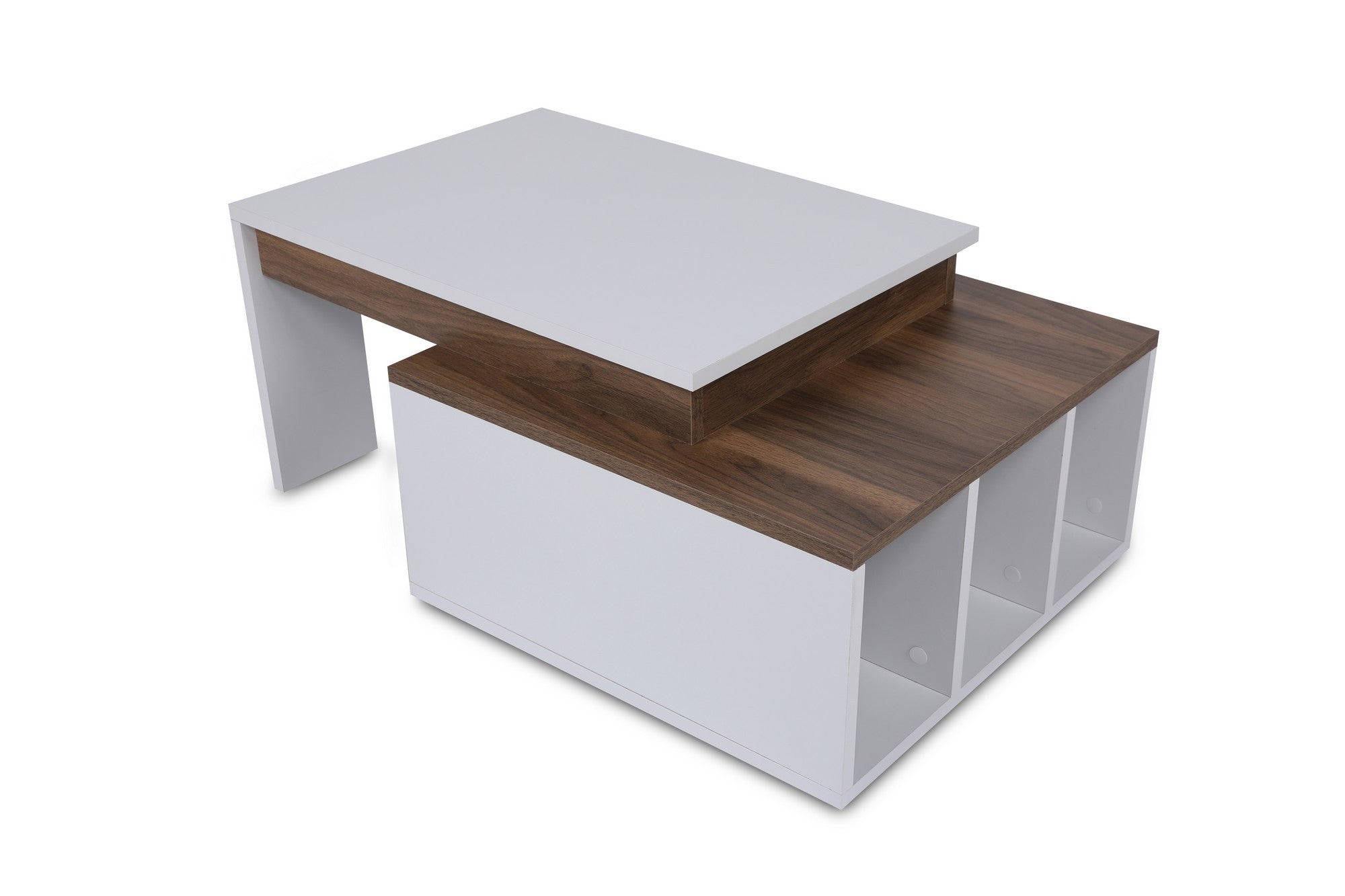 Coffee Table Kolarado - White, Wanut