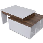 Coffee Table Kolarado - White, Wanut