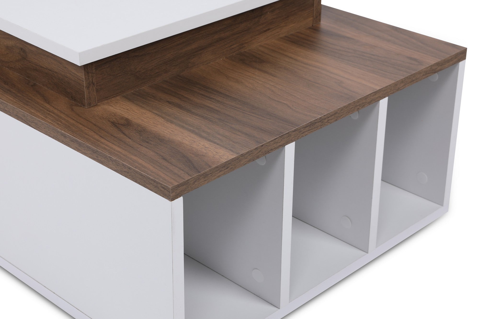 Coffee Table Kolarado - White, Wanut