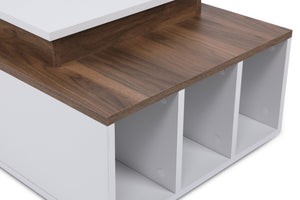 Coffee Table Kolarado - White, Wanut