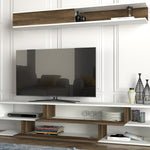 TV Unit Manyetik - White, Walnut