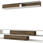 TV Unit Manyetik - White, Walnut