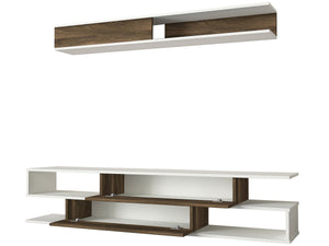TV Unit Manyetik - White, Walnut