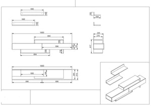 TV Unit Nirvana - White, Teak