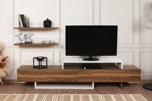 TV Unit Nirvana - White, Teak
