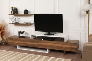 TV Unit Nirvana - White, Teak