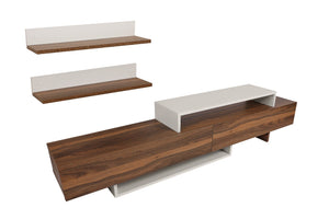 TV Unit Nirvana - White, Teak