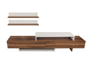 TV Unit Nirvana - White, Teak