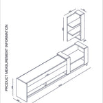 TV Unit Kazablanka - White, Sapphire