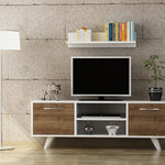 TV Unit Likya - White, Walnut