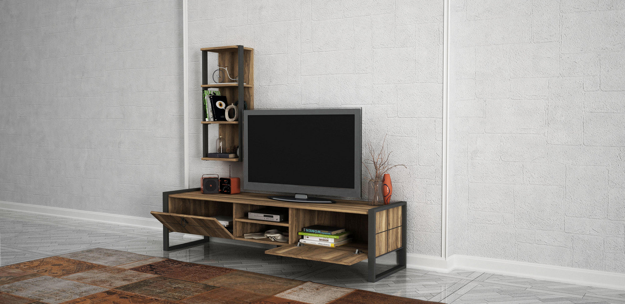 TV Unit Lost - Walnut