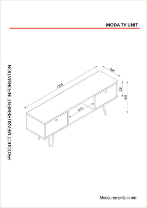 TV Stand Moda - White