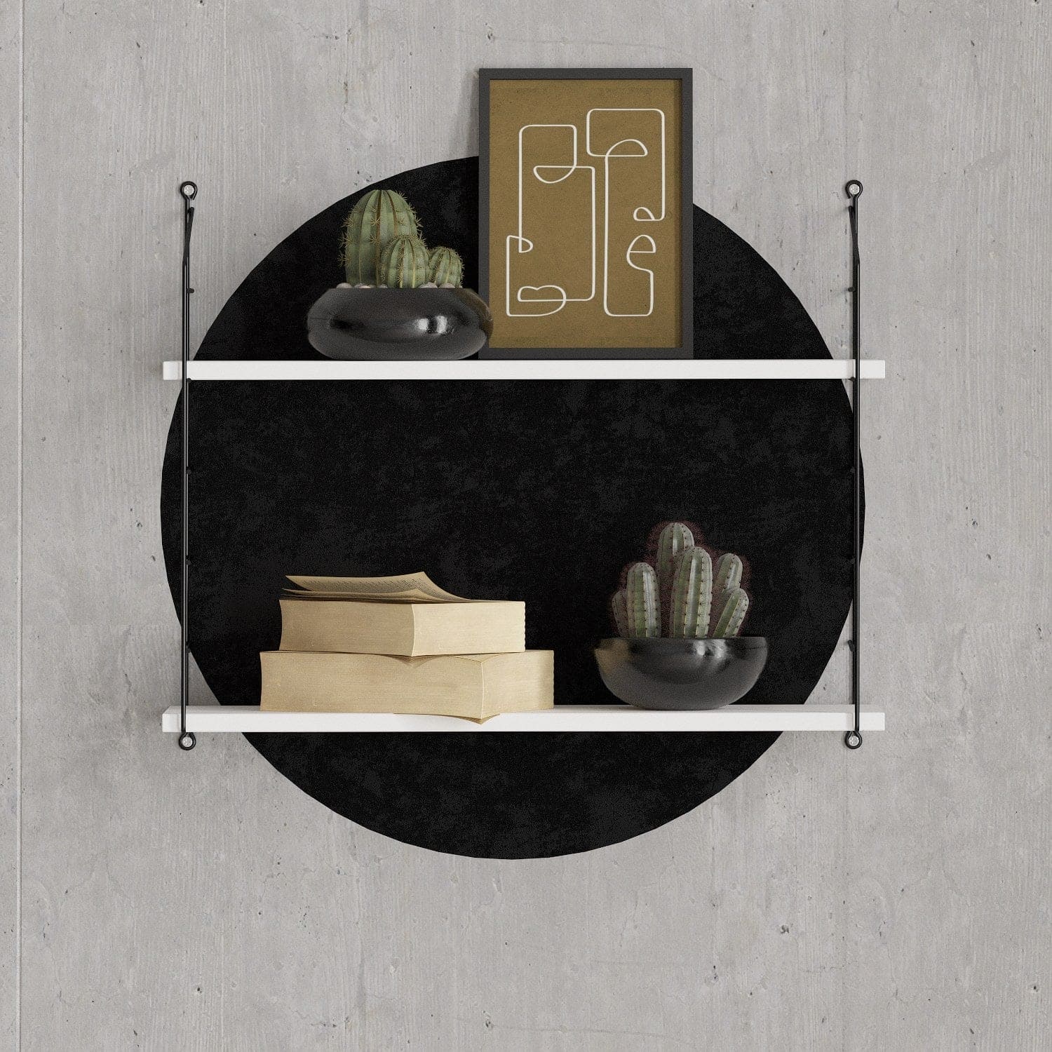 Wall Shelf Armoni 2'li - White
