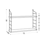 Wall Shelf Armoni 2'li - Shiny White