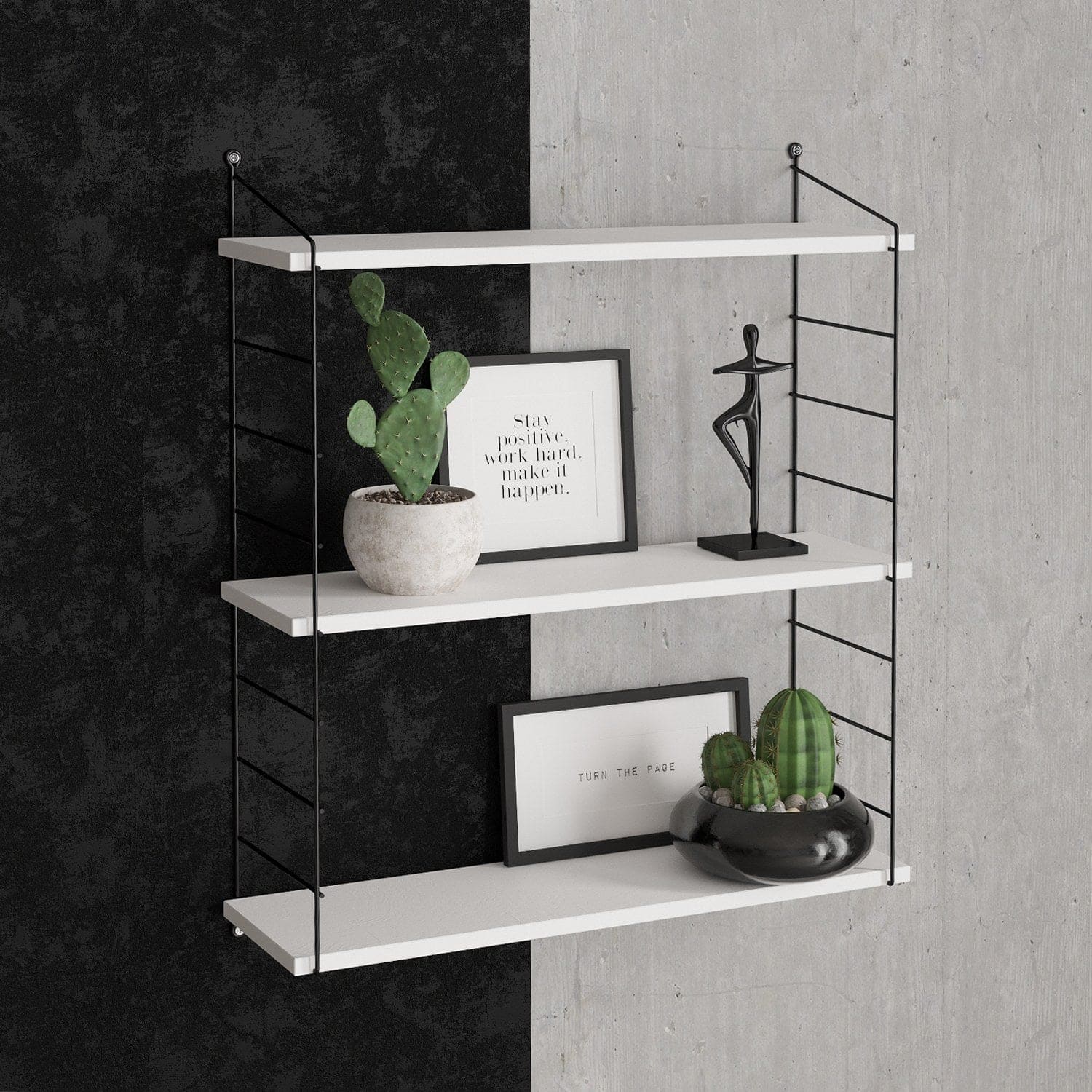 Wall Shelf Armoni 3'lü - White