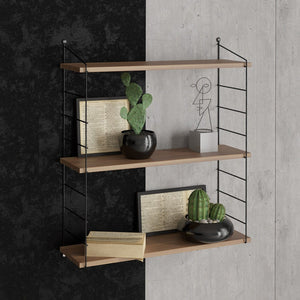 Wall Shelf Armoni 3'lü - Walnut