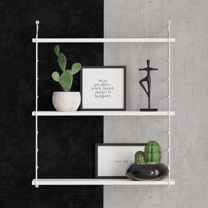 Wall Shelf Armoni 3'lü - Shiny White