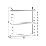 Wall Shelf Armoni 3'lü - Shiny White