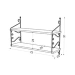 Wall Shelf Seramoni 2'li - Walnut