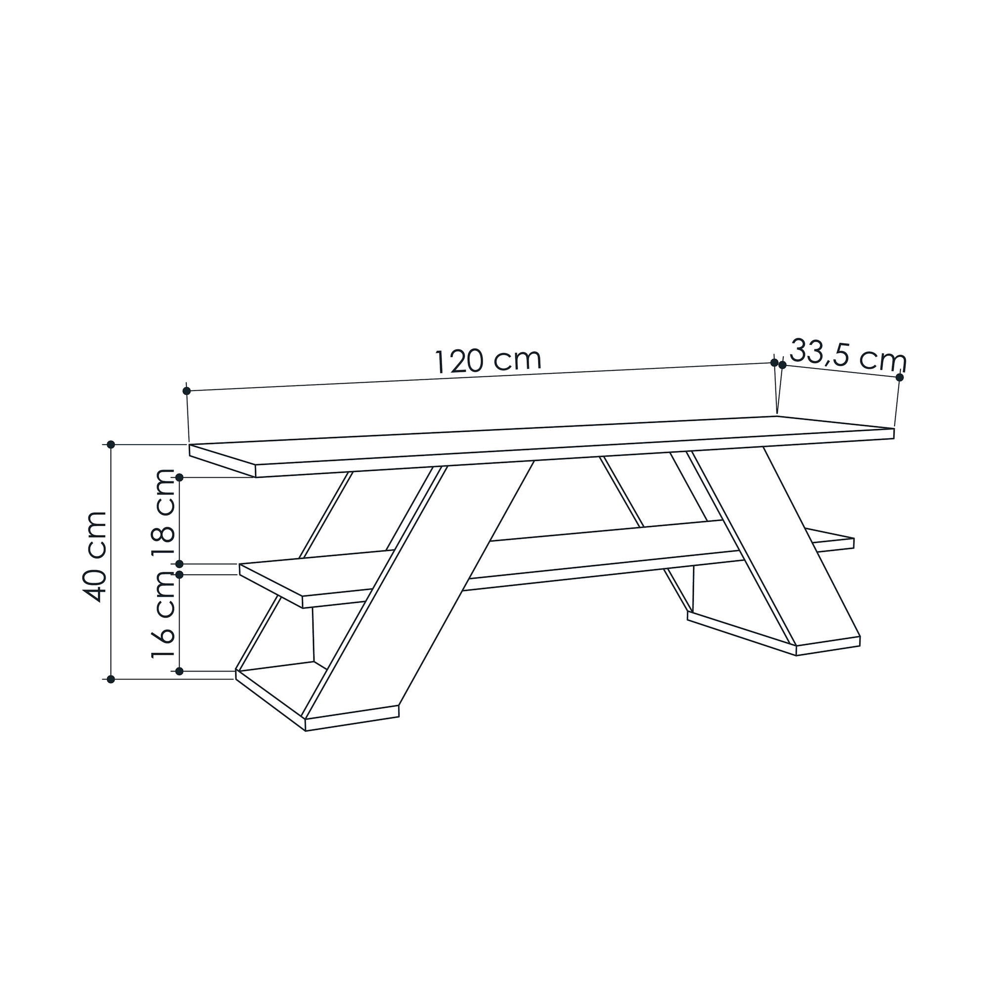 TV Stand Farfalla - Oak