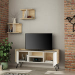 TV Unit Klappe Tv Stand - White, Oak