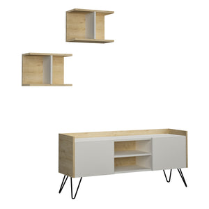 TV Unit Klappe Tv Stand - White, Oak