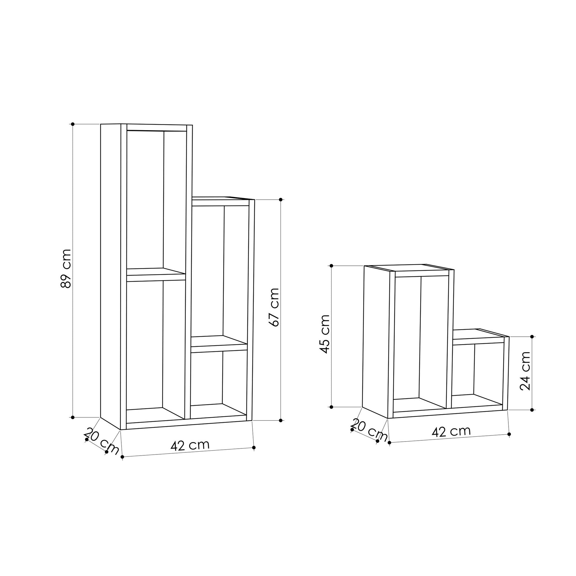 Bookshelf Sule - White