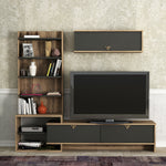 TV Unit Pırıl - Walnut, Anhtracite