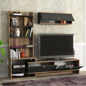 TV Unit Pırıl - Walnut, Anhtracite
