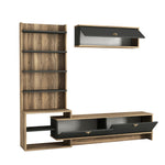 TV Unit Pırıl - Walnut, Anhtracite