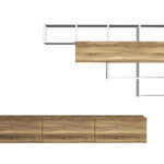 TV Unit Damla - White, Walnut