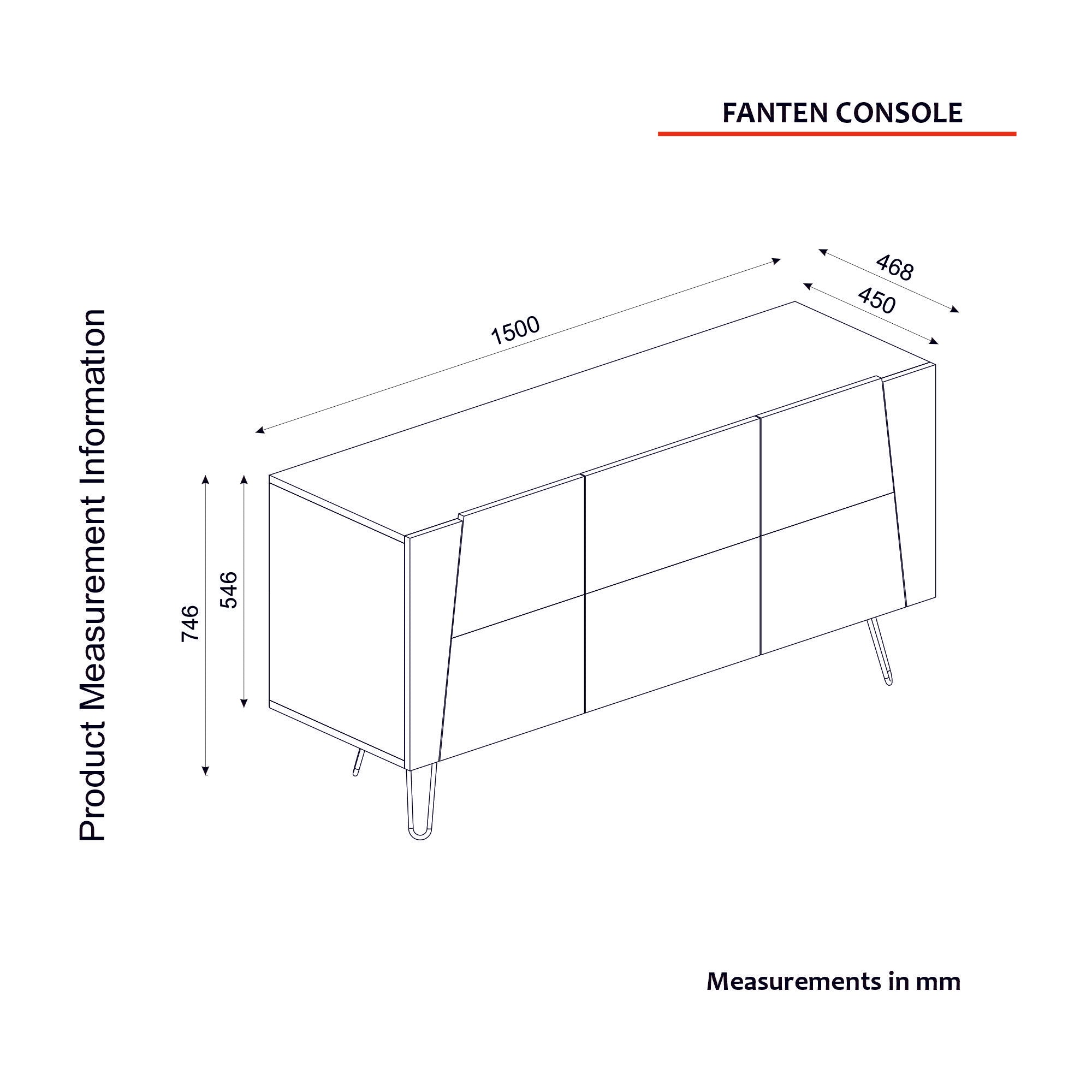 Console Table Fanten Konsol