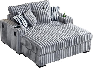 Fluffy Corduroy Loveseat