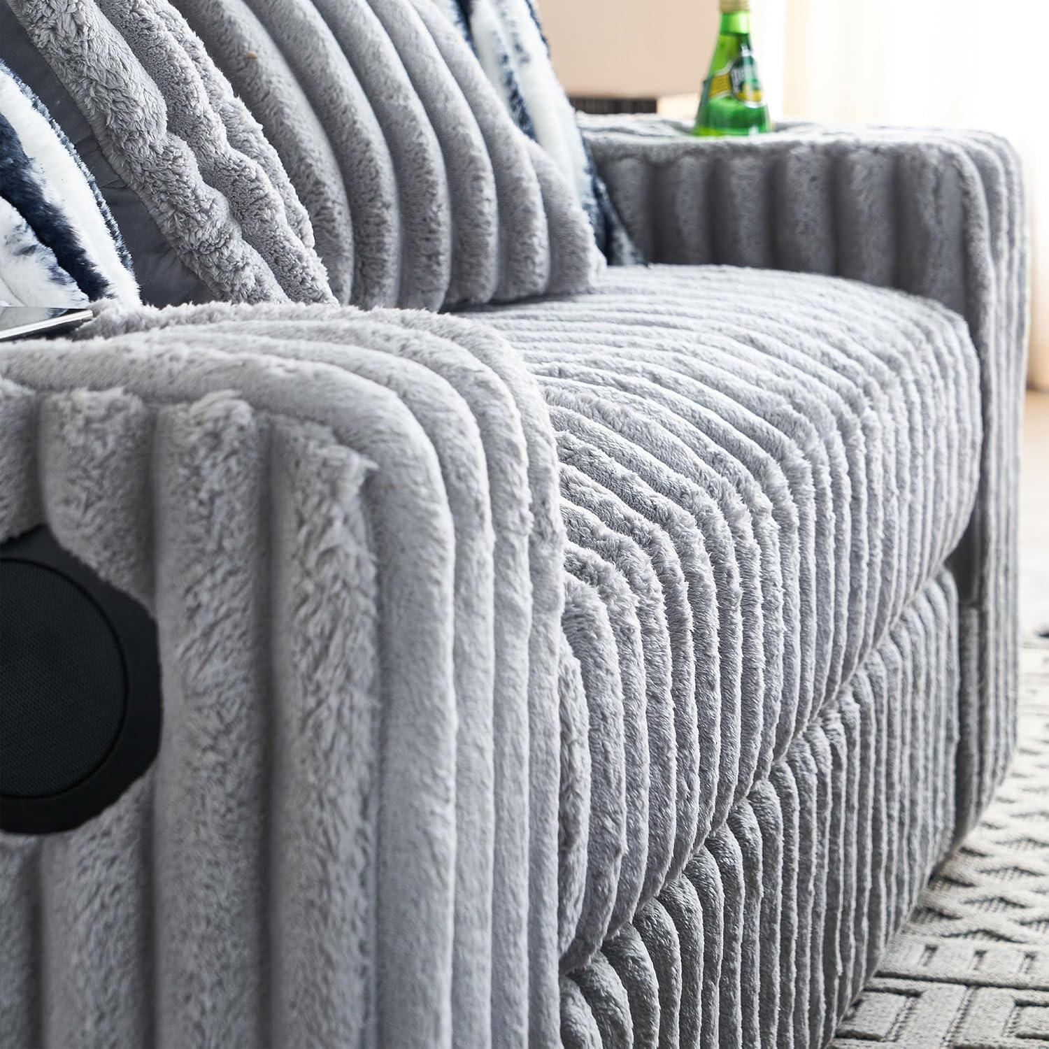 Fluffy Corduroy Loveseat