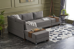 Fly Corner Sofa Bed Left - Brown