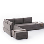 Fly Corner Sofa Bed Left - Brown