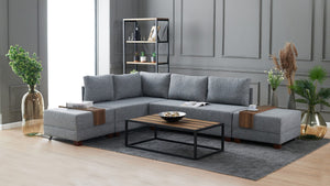 Fly Corner Sofa Bed Left - Brown