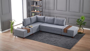 Fly Corner Sofa Bed Left - Brown