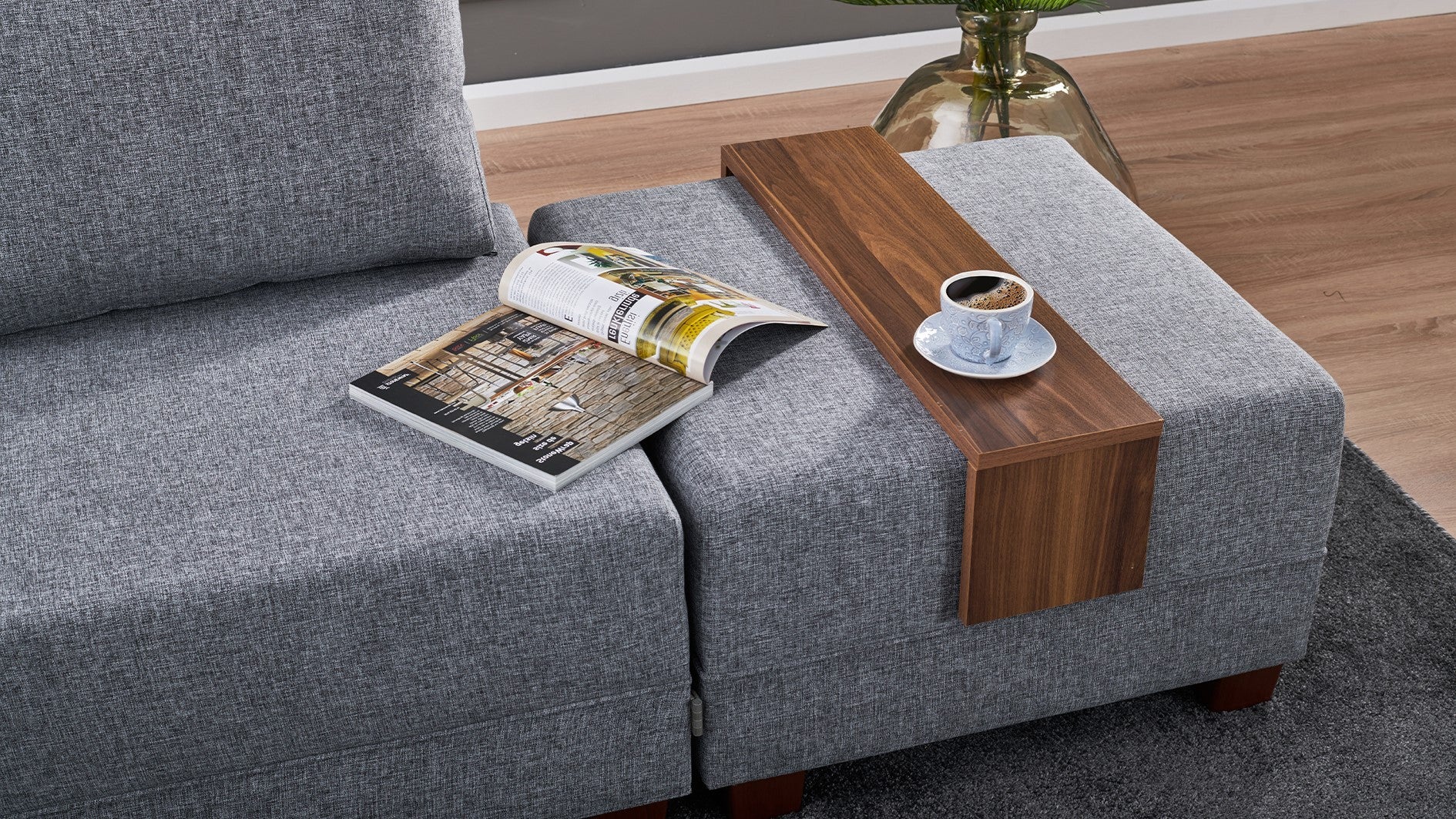 Fly Corner Sofa Bed Left - Brown