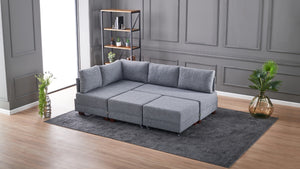 Fly Corner Sofa Bed Left - Brown