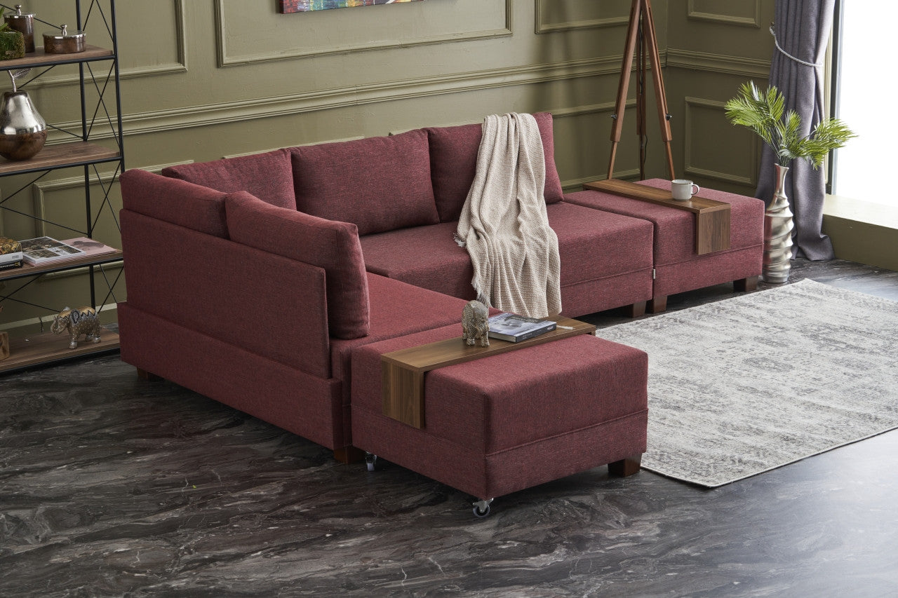 Fly Corner Sofa Bed Left - Brown